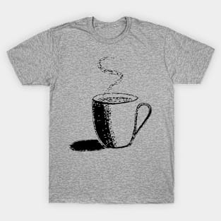 A Cup of Coffee Charcoal T-Shirt